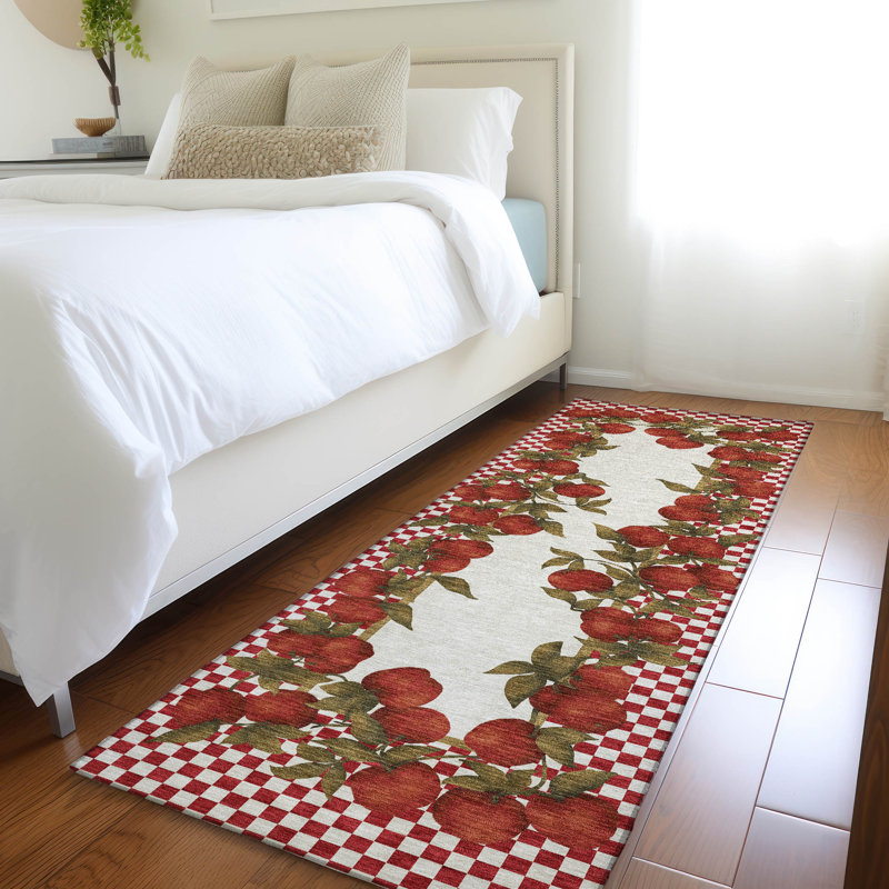 Premium Machine Washable Chiekezi AMF164 Apple Rug, Runner 2'3" x 7'6"