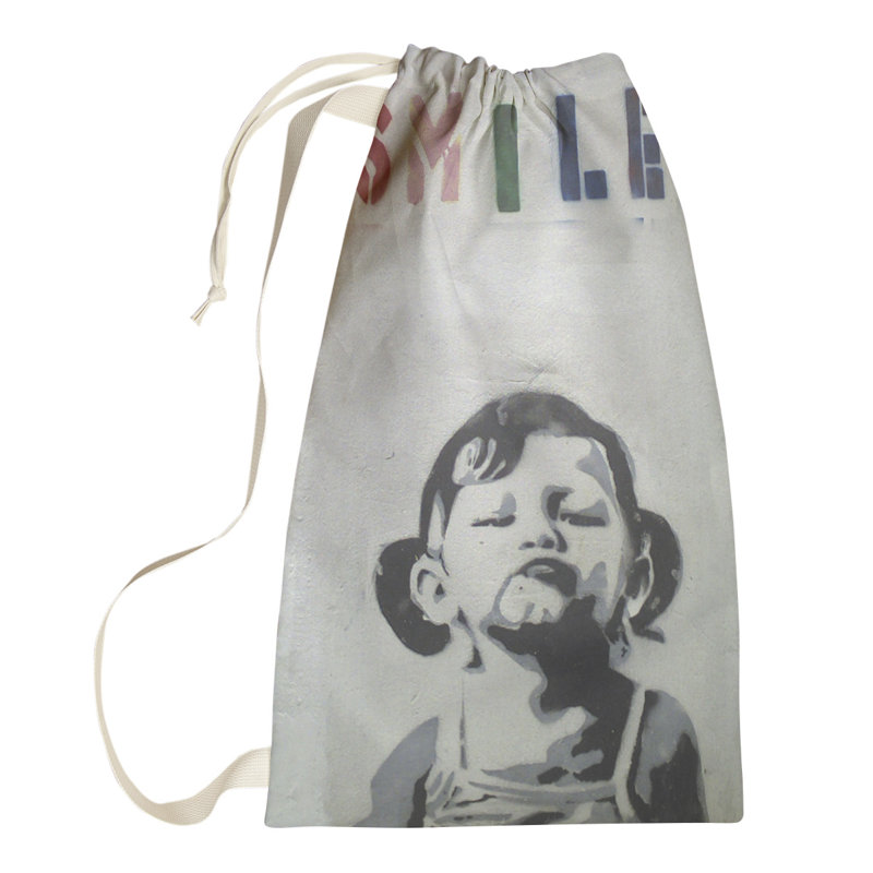 Fabric Laundry Bag with Handles, Small (29" H x 18" W x 1" D)