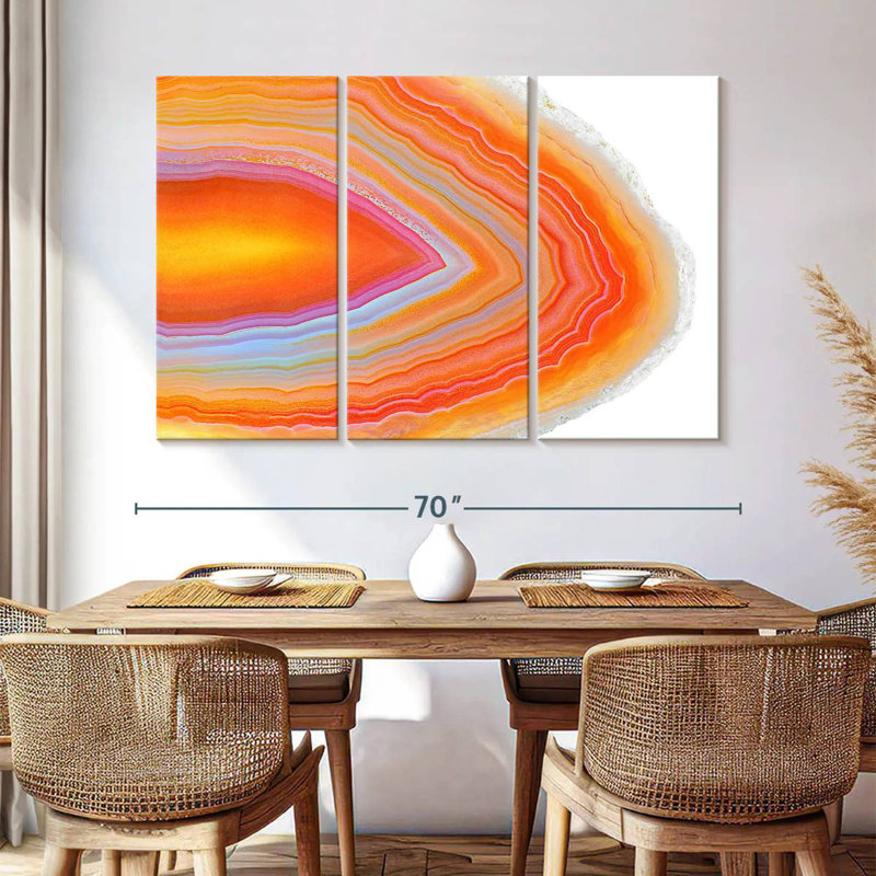 Cristal d'agate orange Alvord, H 28 po x l 45 po