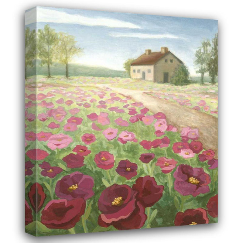 Art sur toile tendue avec galerie Red Barrel Studio® Meagher, Megan: Pink Meadow, H 18 po x l 15 po