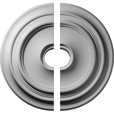 Endurathane Giana Ceiling Medallion, 32 5/8"OD x 6"ID x 1 1/2"P (Fits Canopies up to 7 7/8"), Two Piece, Factory Primed