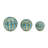Decorative Ceramic Cutout Orb Objects for Home Decor - Modern Tabletop Sphere Accents for Console or Living Room Display - Set of 3, 6", 5", 4"