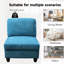 Chaise d'appoint rembourrée - Flanelle bleue