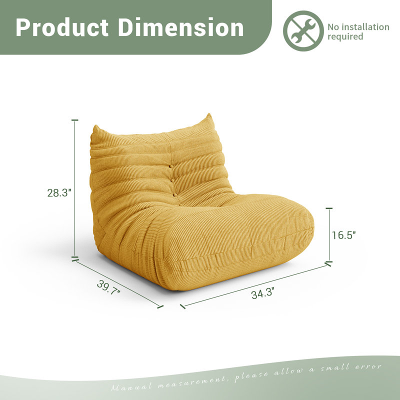Fauteuil à billes Castille Lazy, Jaune