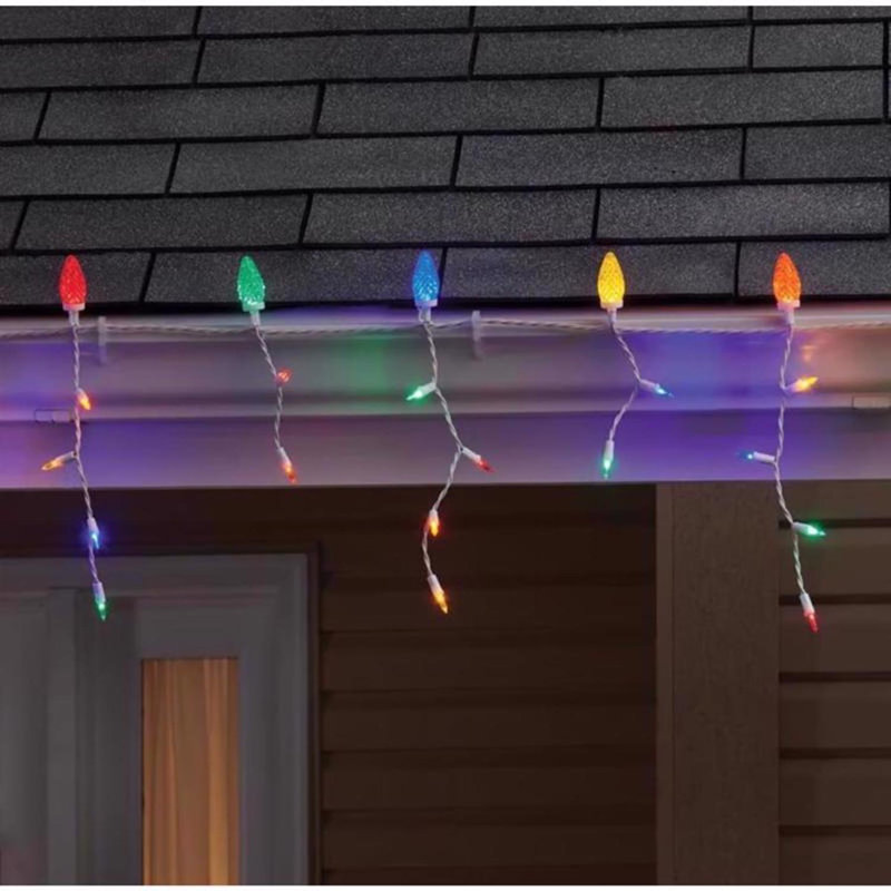 Lumières de Noël en forme de stalactite 70 pi., Multi-couleur
