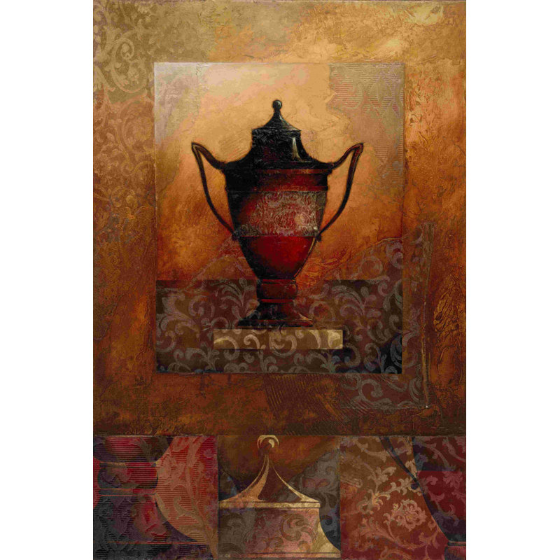 " Red Vase Painting ", 12" H x 8" W