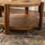 Table basse ronde avec tablette de rangement