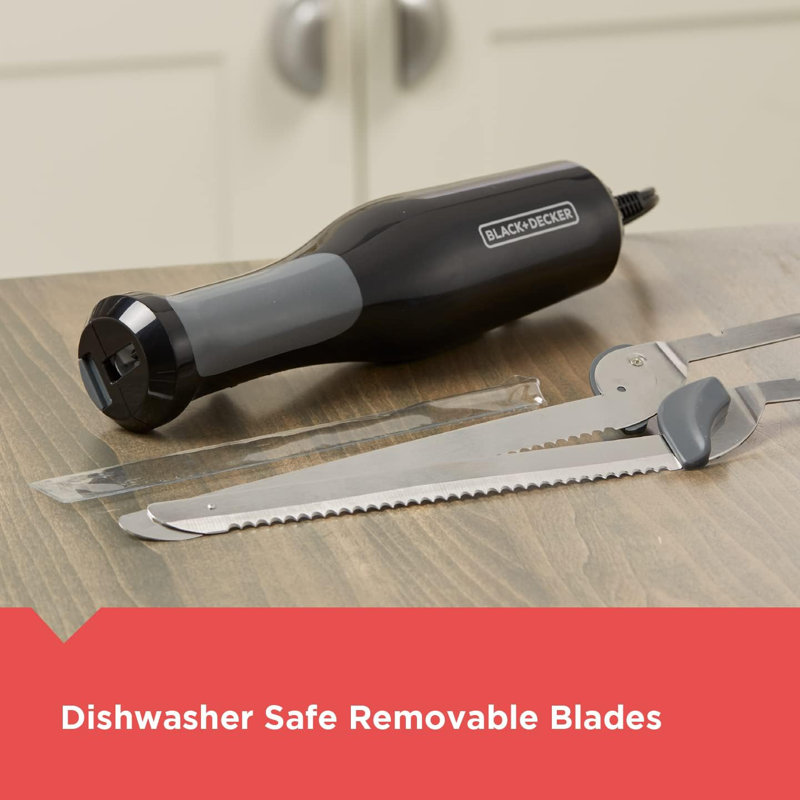 Couteau électrique avec étui de rangement Black + Decker, Noir, noir, noir, noir