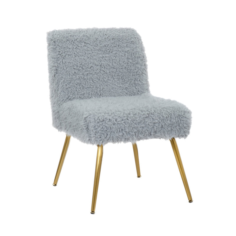 18.11'' H Upholstered Side Chair, Gray