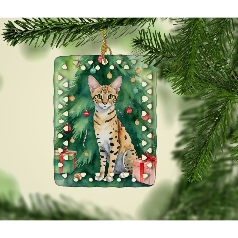 Ornement en porcelaine Savannah, Savannah Cat