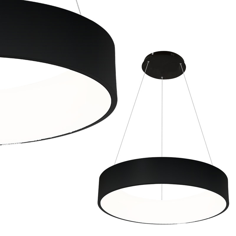 Akuna 1 - Light Drum Pendant, Black
