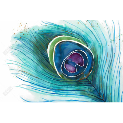 Peacock Feather Closeup | Romantic Animal Canvas Decor