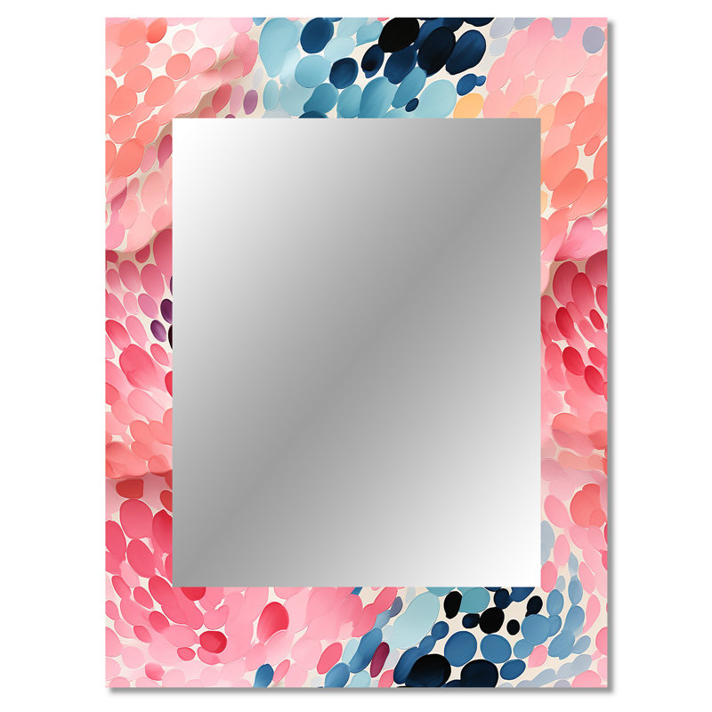 Hastin - Pink Wall Mirror Decor, 40 po x 30 po