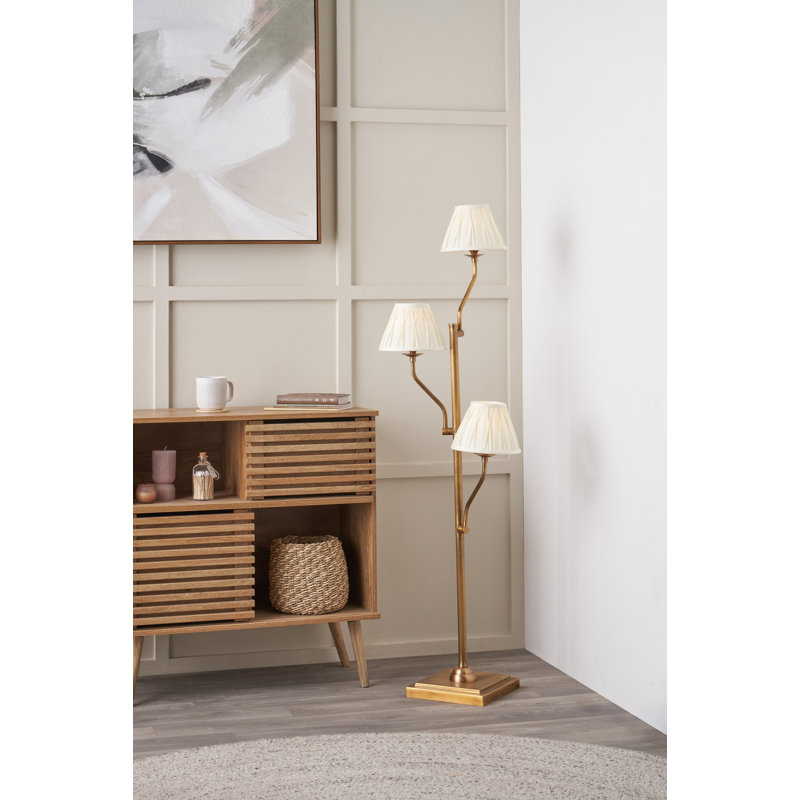 Beverlin 138cm Antique Brass Torchiere Floor Lamp