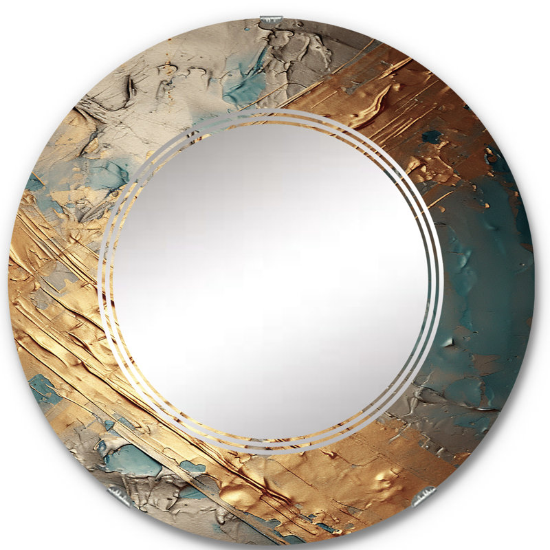 Auva - Miroir mural moderne rond, 24 po x 24 po