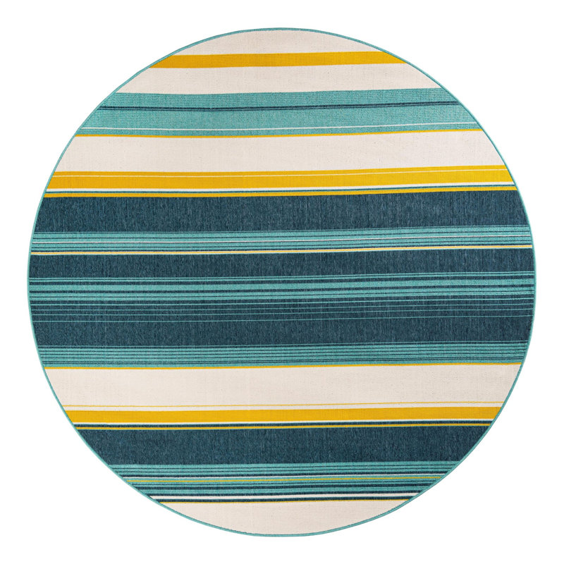 Gourlie Indoor/Outdoor Area Rug, Round 7'10"