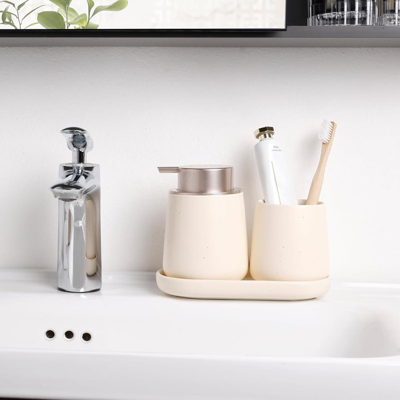 Ensemble de salle de bain éco-argile recyclé 3 pièces Modern