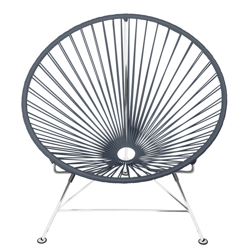 Innit Indoor Handmade Lounge Chair, Gray/Chrome