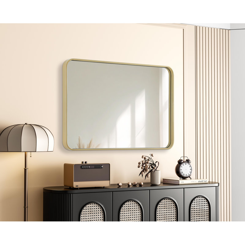 Erath Contour Metal Mirror, Brass, 36" x 24"