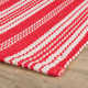Renley Ticking Stripe Red/Ivory Handwoven Indoor/Outdoor Rug
