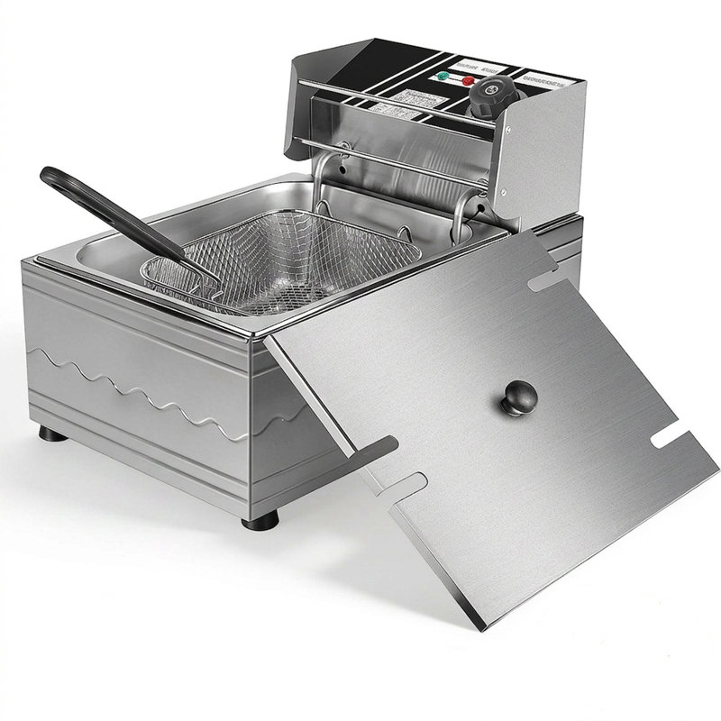Friteuse électrique en acier inoxydable
