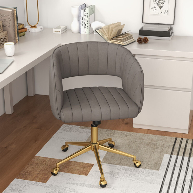 Akadian Velvet Swivel Accent Chair