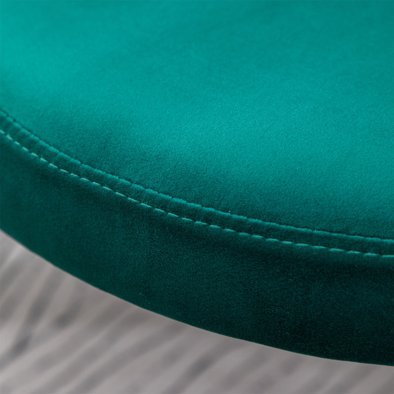 Chaise de salle à manger en velours, Vert