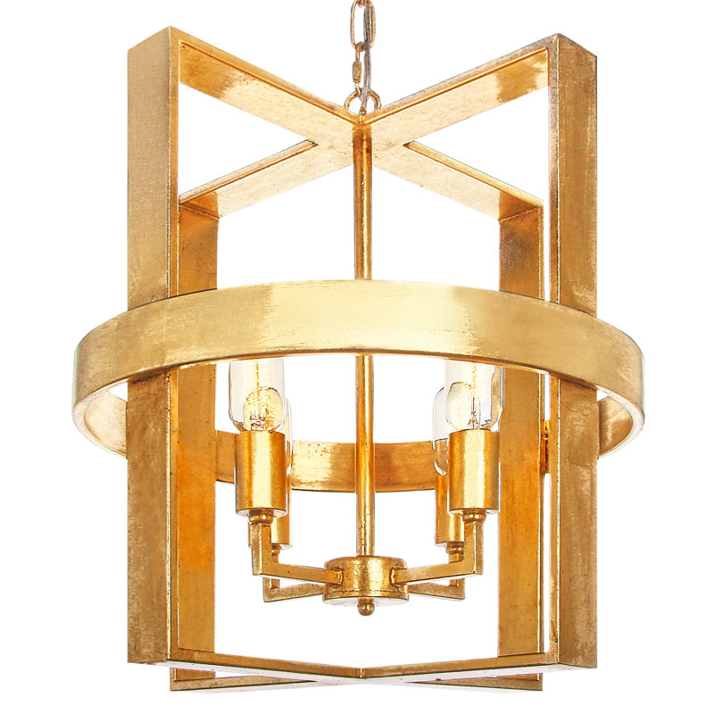 Manhattan 4 - Light Lantern Square / Rectangle Pendant, 18" H x 18" W x 18" D