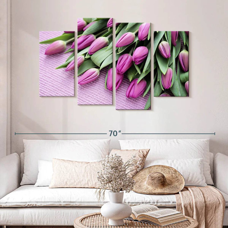 Harnek Purple Tulips, 32" H x 52" W