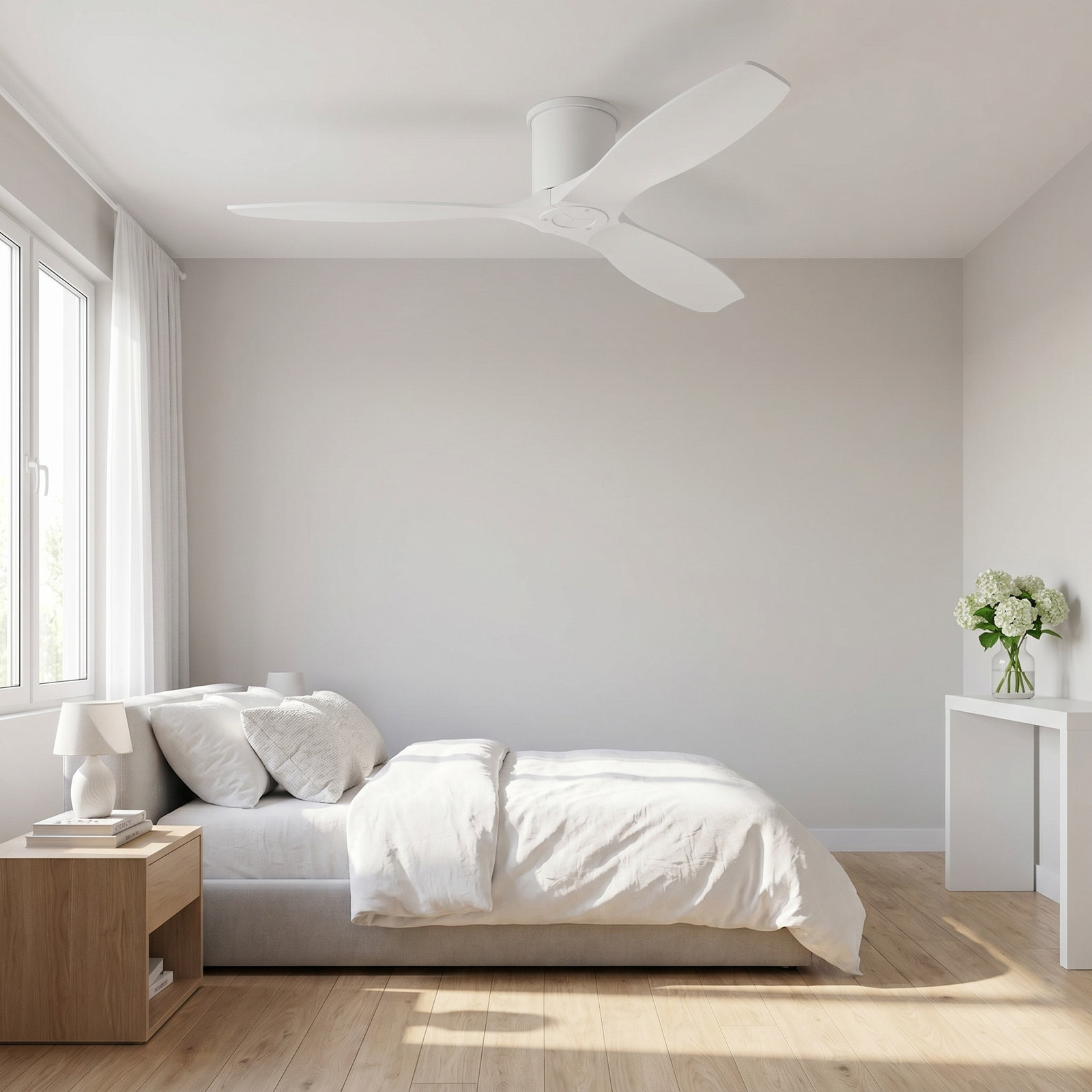 Rafaella 52'' 3 Blade Ceiling Fan, Matte White, Matte White