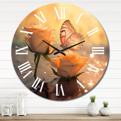 Horloge murale papillon