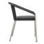 Fauteuil de salle à manger d'extérieur empilable en aluminium avec coussin Pangea Home Catlin
