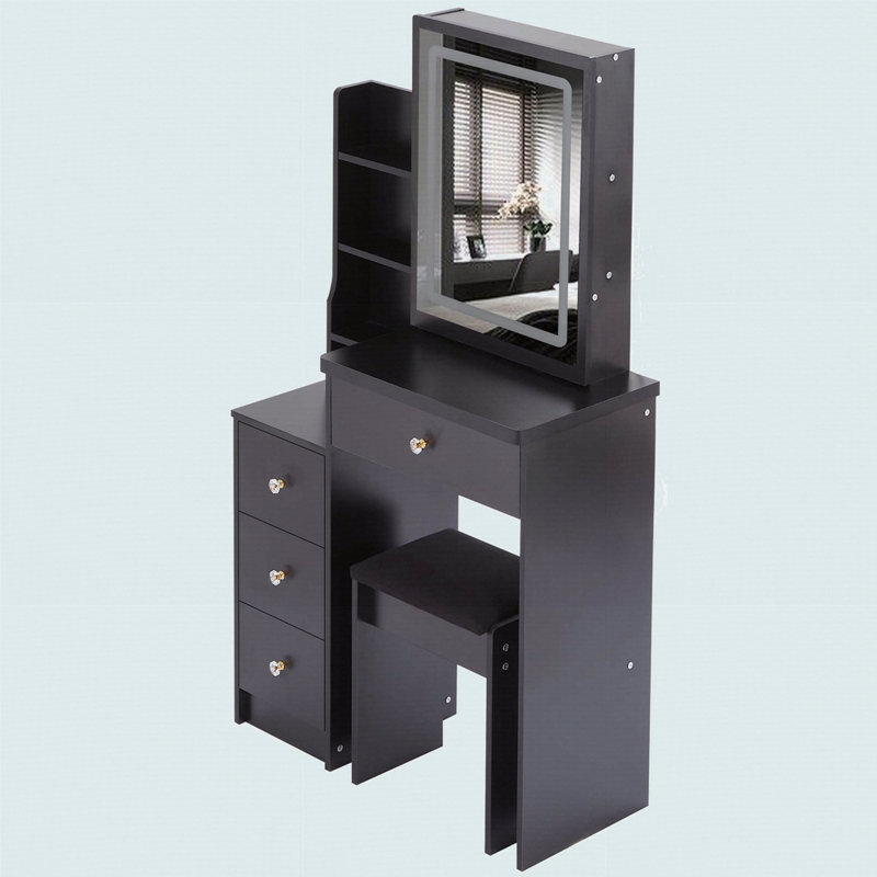 Tabouret de chevet 29,2 po, Noir