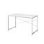 Bureau d'écriture Tennos à finition blanche et chrome (sans la chaise de bureau)