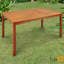 Afrin Rectangular Eucalyptus Outdoor Dining Table With Umbrella Hole , 135cm cm W 85cm cm D