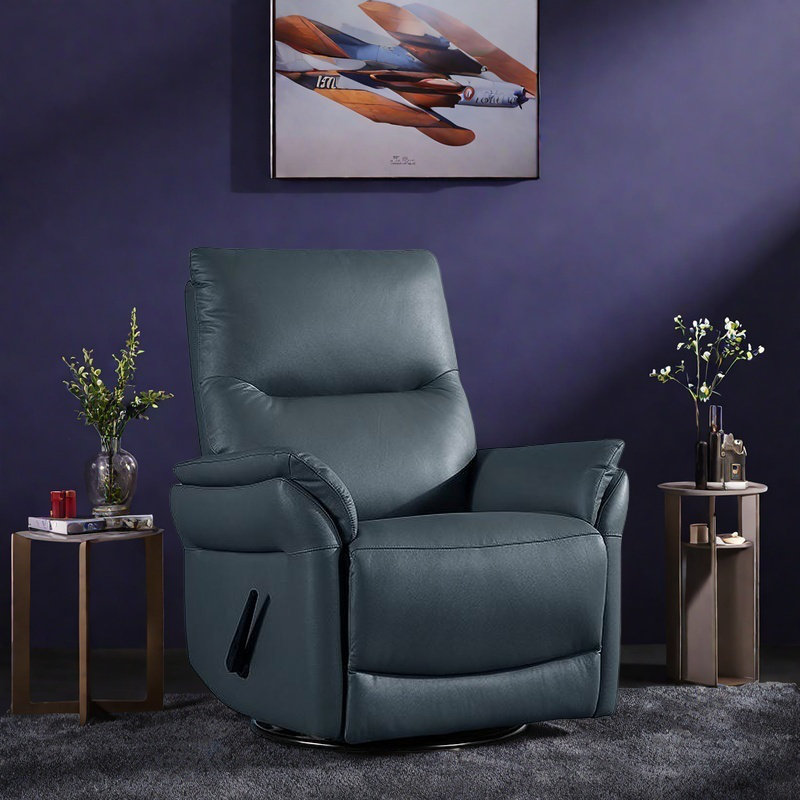 Quality fashion sofa casual rotating recliner, Blue