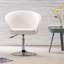 Yelena Faux Leather Swivel Accent Chair with Height Adjustable Chrome Base-20649953