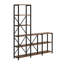 Étagère d'angle à 6 niveaux avec design industriel pour rangement compact et présentation élégante