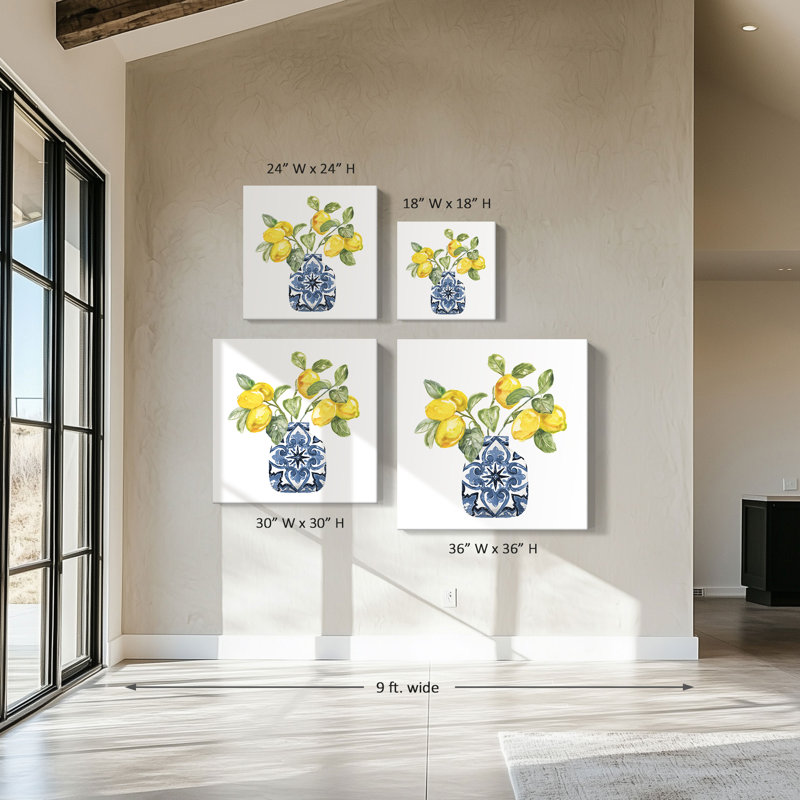 "Lemon Life II" par Nan, reproduction sur toile, H 18 po x l 18 po x P 1 po