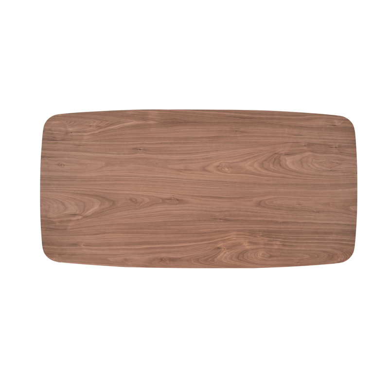 Table de salle à manger en placage de noyer contemporain