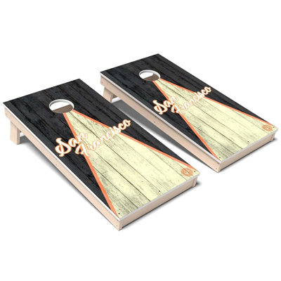 Ensemble de cornhole en composite de baseball toutes saisons San Francisco