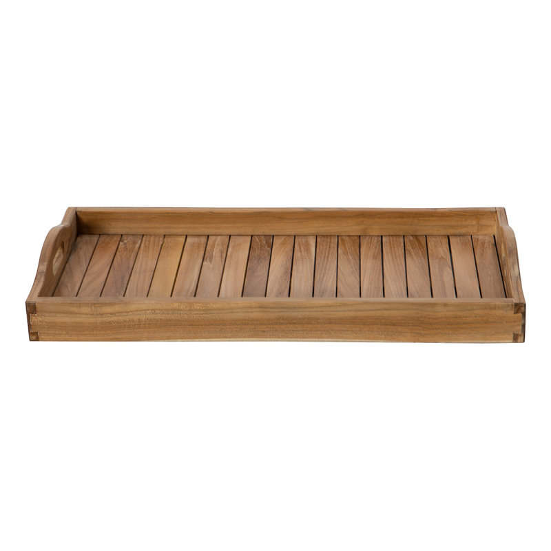 Solid Wood Tray, 2.5" H x 25" W x 12.5" D
