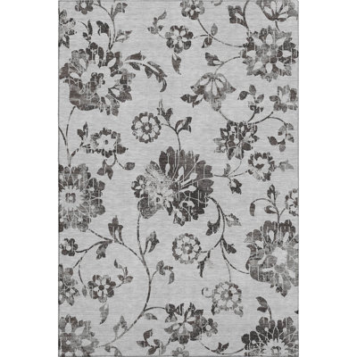 Premium Machine Washable Prisco Gray Rug