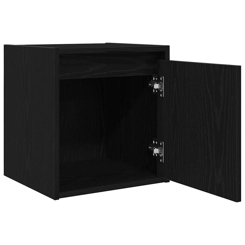 Wall-Mounted Bedside Cabinet 38X34x40 Cm, Black, 1