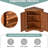 Brown Triangle Storage Cabinet With Adjustable Shelves, High - Quality , Metal , Falling Device, Ideal For Living Room And Bathroom Brown, Material, Ample Space Snacks Toilet Articles,