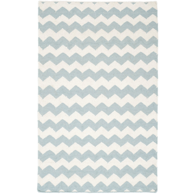 Seraphin Chevron Wool Hand Woven Area Rug, Rectangle 91 x 152cm