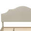 Très grand lit plateforme tapissier avec tête de lit ajustable, rembourré en tissu de lin, lit plateforme simple de style moderne sans sommier, facile à assembler, beige-638825673