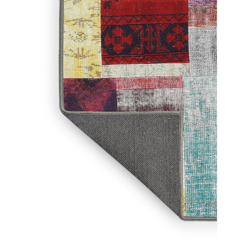 Tapis gris/rose/beige contemporain, Rectangle 5 pi x 7 pi