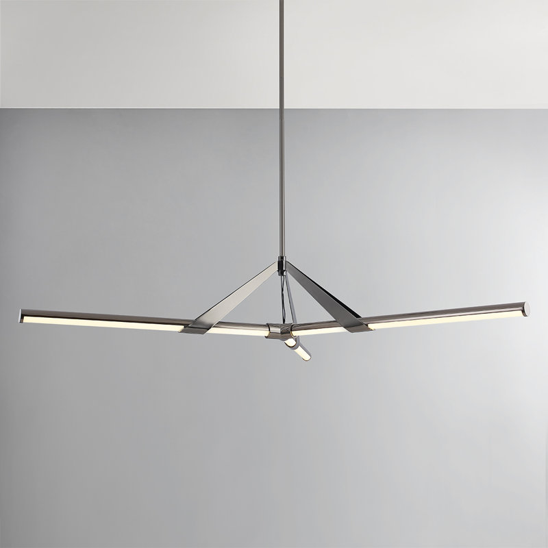 JONAS 3 LIGHT CHANDELIER, Aged Brass, 10" H x 62" W x 62" D