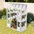 78-inch Walk-in Wood Greenhouse with 4 Skylights, 2 Folding Shelves, Anti-Fall Protection-114011589